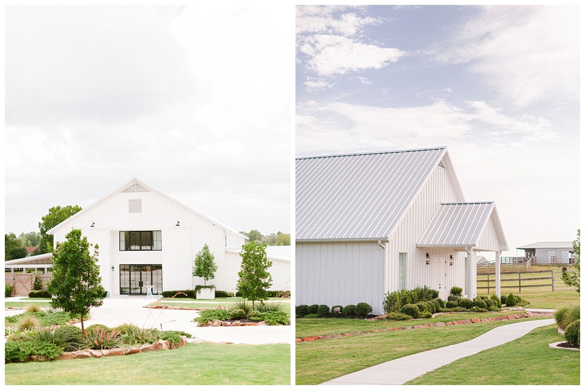 Front view of The Farmhouse and side view of The Chapel | The Farmhouse Events Real Weddings | A Summer Vision of Love | Kristin & Rob